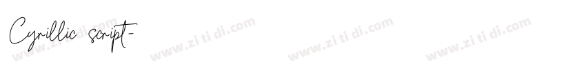 Cyrillic script字体转换